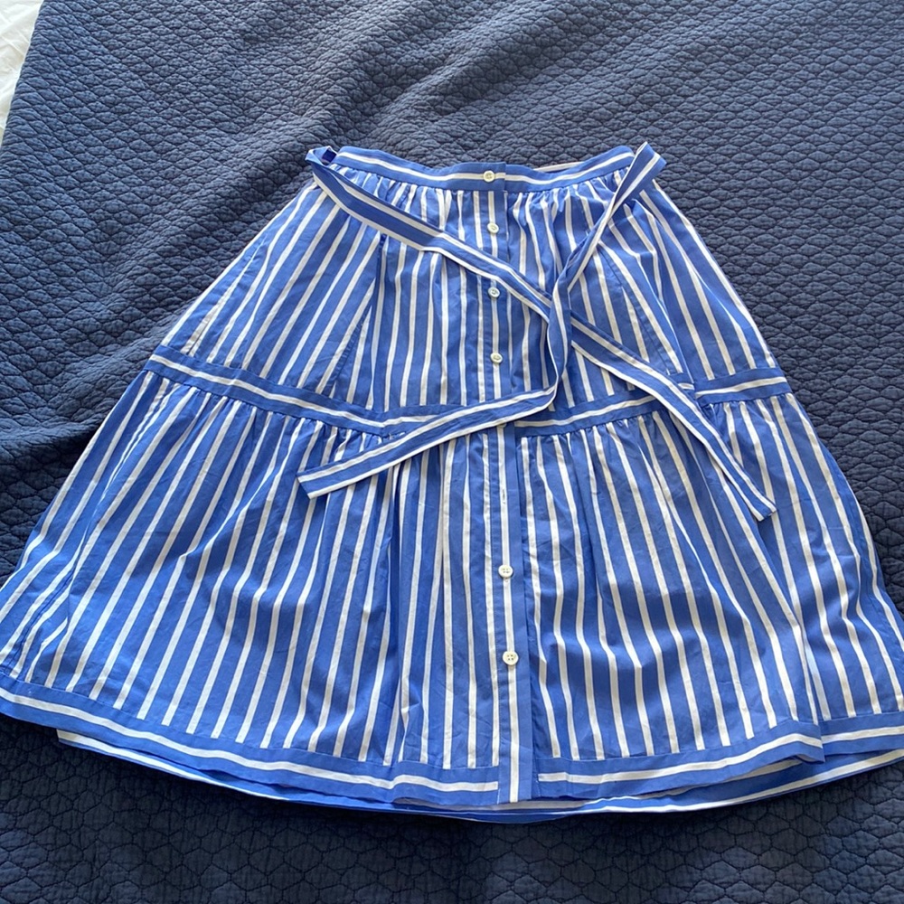 J. Crew Striped Midi Skirt